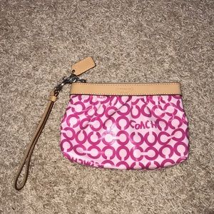 Pink Coach Wristlet
